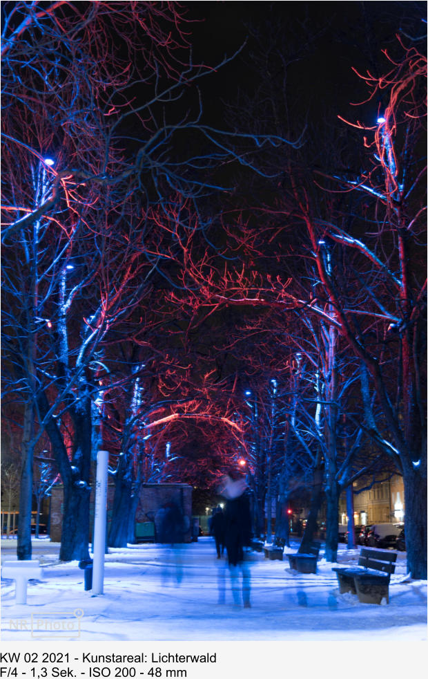 KW 02 2021 - Kunstareal: Lichterwald F/4 - 1,3 Sek. - ISO 200 - 48 mm
