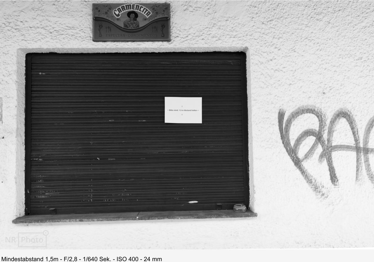 Mindestabstand 1,5m - F/2,8 - 1/640 Sek. - ISO 400 - 24 mm